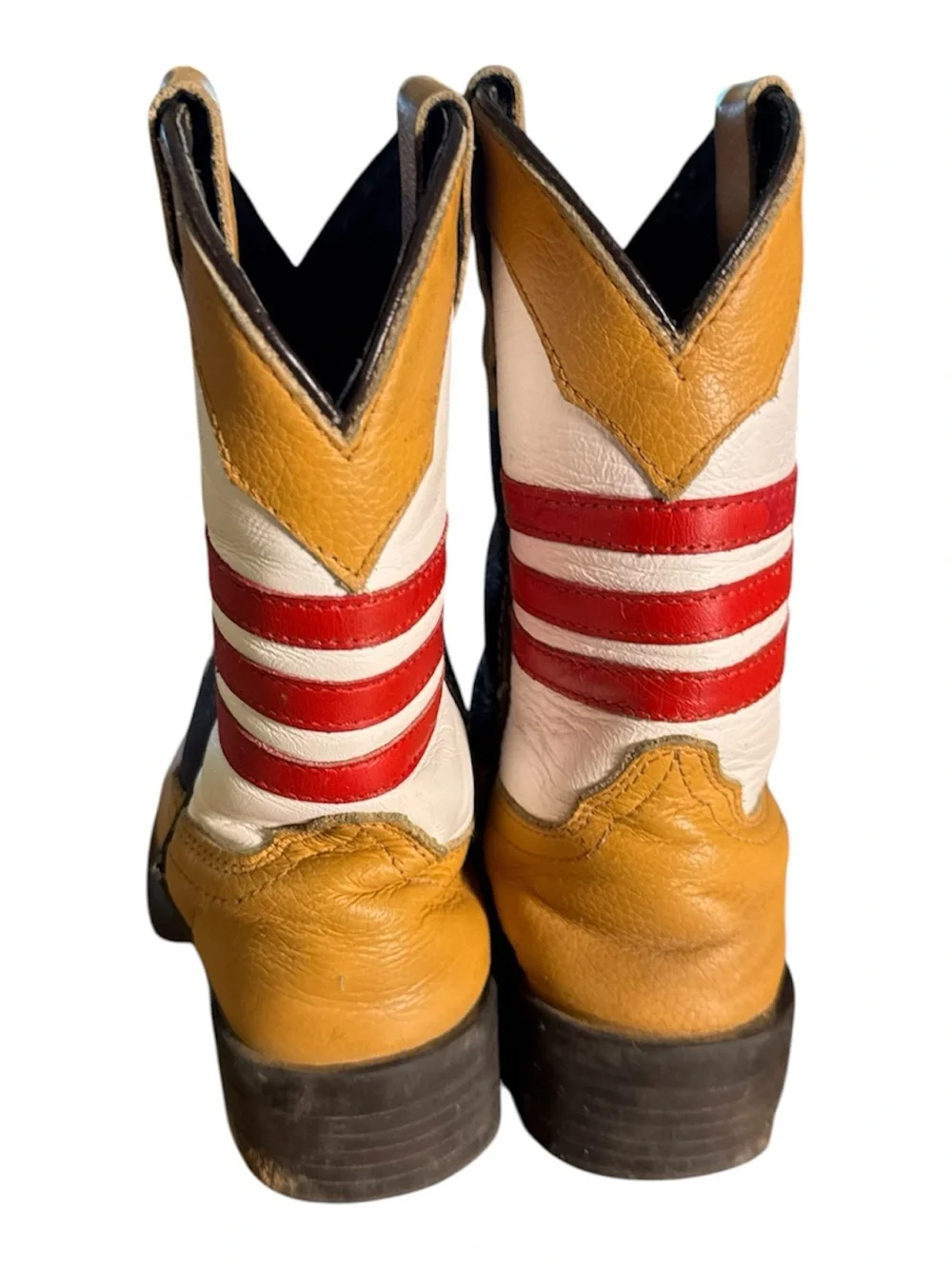J.B. Dillon kids' American flag leather western boots Kids Size 10.5